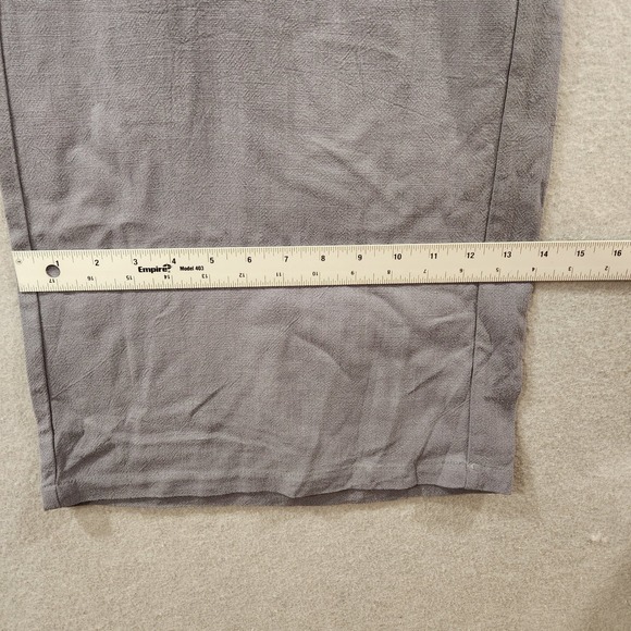 ZESICA Linen Short Sleeve Crop Top High Waist Pants Lounge Set Women's XL Gray - Picture 16 of 16